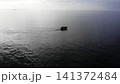 Tranquil Boat Scene Amid Shimmering Waters. Calm Seaside Fishing Operation Under Soft Sky Ambiance . Media 141372484
