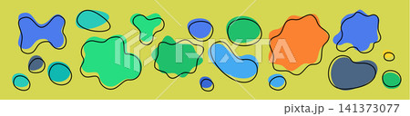 Round organic blob shapes, abstract irregular vector forms Round organic blob shapes, abstract irregular vector forms 141373077