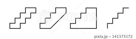 Stairs icon, staircase pictogram with up and down arrows Stairs icon, staircase pictogram with up and down arrows 141373172