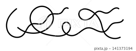 Chaotic line abstract pattern, wavy doodle thread vector background Chaotic line abstract pattern, wavy doodle thread vector background 141373194