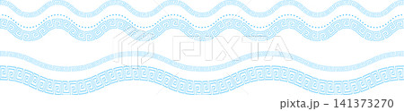 Ancient Greek border, old roman geometric frame 141373270