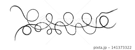 Chaotic line abstract pattern, wavy doodle thread vector background Chaotic line abstract pattern, wavy doodle thread vector background 141373322