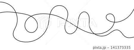 Chaotic line abstract pattern, wavy doodle thread vector background Chaotic line abstract pattern, wavy doodle thread vector background 141373335