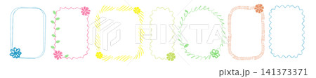 Color line crayon frames, doodle pencil boxes Color line crayon frames, doodle pencil boxes 141373371