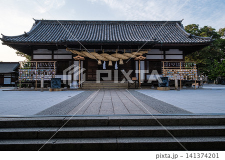 岡山県倉敷阿智神社拝殿太縄の結界 岡山県倉敷阿智神社拝殿太縄の結界 141374201