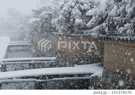 雪の京都社家の風景 雪の京都社家の風景 141374570