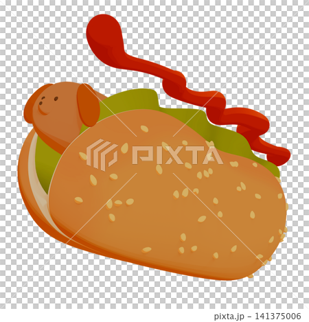 A dog character inspired by a hot dog A dog character inspired by a hot dog 141375006
