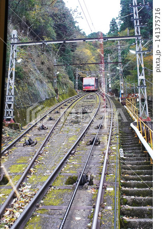 世界遺産高野山の晩秋の情景 ケーブルカー 世界遺産高野山の晩秋の情景 ケーブルカー 141375716