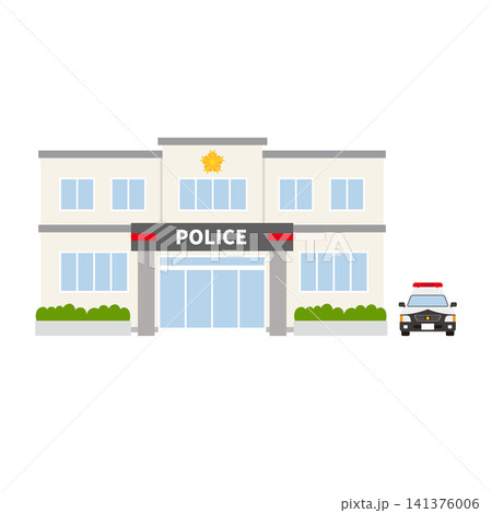 警察署の建物イラスト 141376006