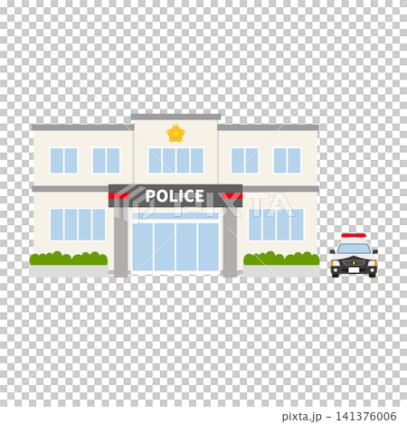 警察署の建物イラスト 141376006