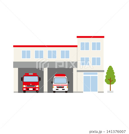 消防署の建物イラスト 消防署の建物イラスト 141376007