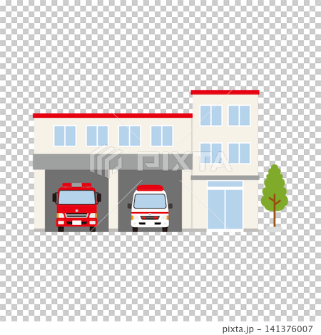 消防署の建物イラスト 消防署の建物イラスト 141376007