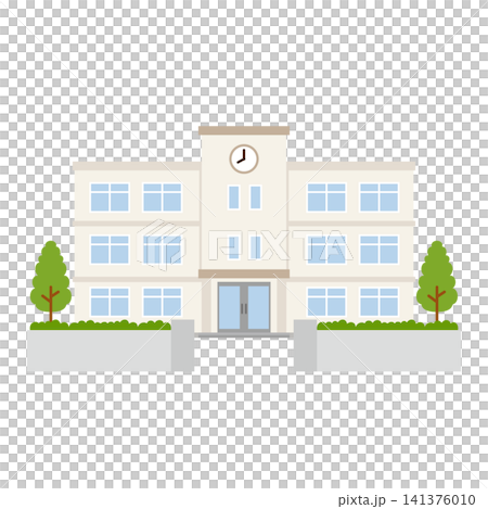 学校の建物イラスト 141376010