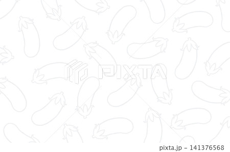 ナスの線画のパターン(ホワイト) ナスの線画のパターン(ホワイト) 141376568