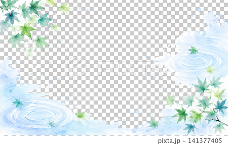 Cool leaf and ripple background image (single vector image) Cool leaf and ripple background image (single vector image) 141377405