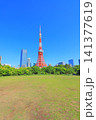東京都港区、東京タワーと新緑の風景 東京都港区、東京タワーと新緑の風景 141377619
