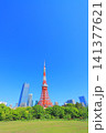 東京都港区、東京タワーと新緑の風景 東京都港区、東京タワーと新緑の風景 141377621