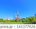 東京都港区、東京タワーと新緑の風景 東京都港区、東京タワーと新緑の風景 141377626