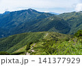 北アルプス　太郎平付近からの眺め　黒部五郎岳 141377929