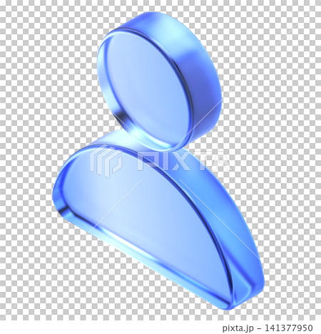 Glassmorphism user avatar icon in isometric view featuring transparent blue glossy finish. Translucent member profile design element suited Glassmorphism user avatar icon in isometric view featuring transparent blue glossy finish. Translucent member profile design element suited 141377950
