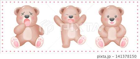 Bear Illustration Hand Painted Animal Art Bear Illustration Hand Painted Animal Art 141378150