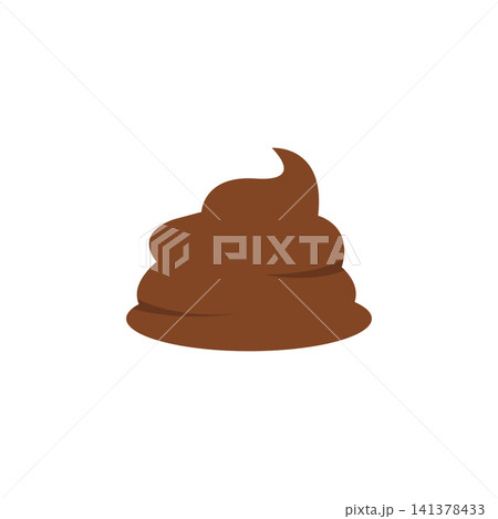 Brown poop swirl illustration Brown poop swirl illustration 141378433