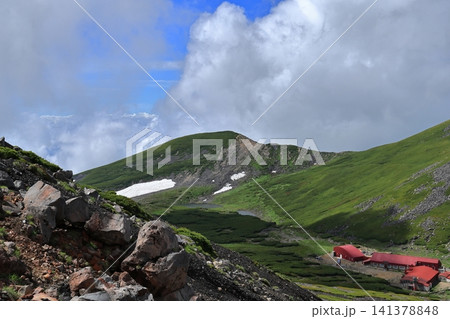 乗鞍、剣が峰の登山道から見る景色 乗鞍、剣が峰の登山道から見る景色 141378848