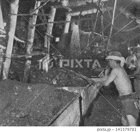 古写真 1951年 福岡県大牟田市 三井三池炭鉱の坑道の炭車(トロッコ) 古写真 1951年 福岡県大牟田市 三井三池炭鉱の坑道の炭車(トロッコ) 141379781