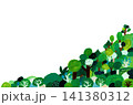 緑豊かな森と丘の風景　自然と木々が広がる背景イラスト 141380312