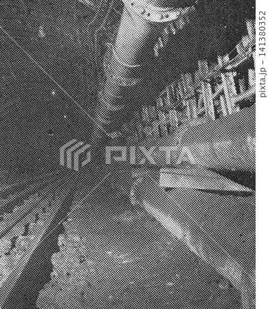 古写真 1951年 日本国内の炭鉱 坑道の排水管 古写真 1951年 日本国内の炭鉱 坑道の排水管 141380352