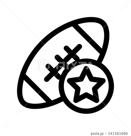 Rugby Ball icon design template Rugby Ball icon design template 141381890