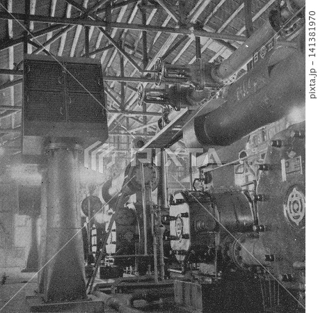 古写真 1951年 熊本県荒尾市 三井三池炭鉱四山坑のエアーコンプレッサー 古写真 1951年 熊本県荒尾市 三井三池炭鉱四山坑のエアーコンプレッサー 141381970