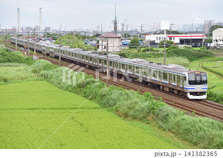 内房線　袖ケ浦－巌根　JR東日本　E217系　Y-5編成（鎌倉） 141382365