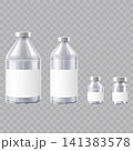 Medical Glass Vial with Blank Label Mockup Vector 141383578