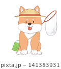 豆柴と虫取り 141383931