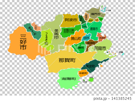 徳島県の地図・大陸風 徳島県の地図・大陸風 141385245