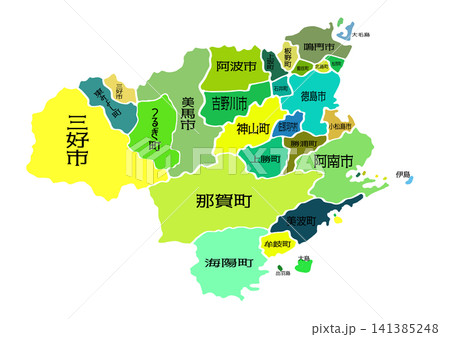 徳島県の地図・大陸風 徳島県の地図・大陸風 141385248