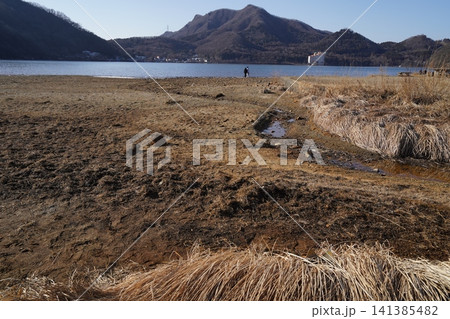 群馬県　榛名湖に注ぐ唯一の川　富士川の下流域　河口付近　2026年1月18日 141385482