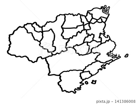 徳島県の地図・大陸風 141386008