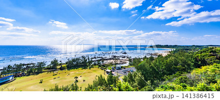 奄美大島 の あやまる岬 からの 絶景 パノラマ 【 鹿児島県 奄美市 の 風景 景色 】 141386415