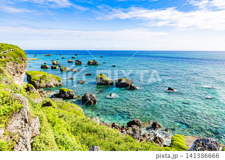 宮古島 東平安名崎の風景 宮古島 東平安名崎の風景 141386666