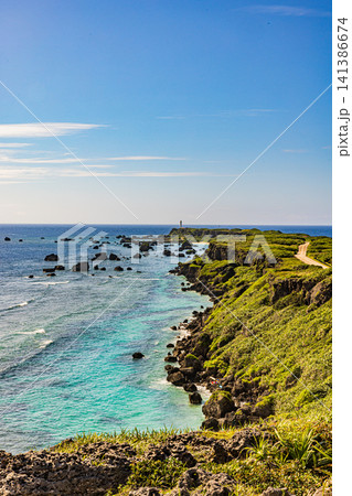 宮古島 東平安名崎の風景 宮古島 東平安名崎の風景 141386674