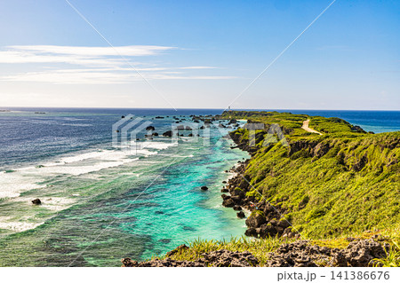 宮古島 東平安名崎の風景 宮古島 東平安名崎の風景 141386676