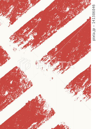 Red and white Grunge Brush Stroke Abstract Vector 141386846