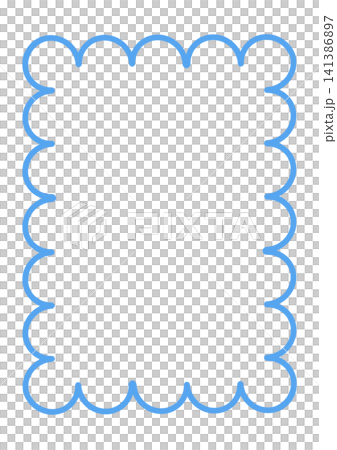 Light blue scalloped frame 141386897