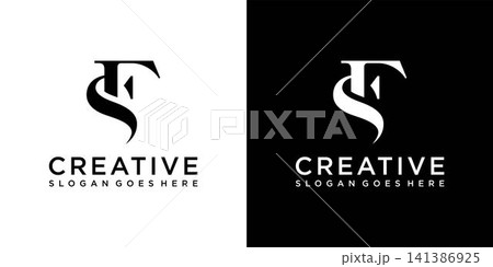 FS or SF initial letter logo design vector template FS or SF initial letter logo design vector template 141386925
