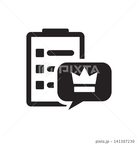 Premium Review Checklist Icon With Clipboard Premium Review Checklist Icon With Clipboard 141387230