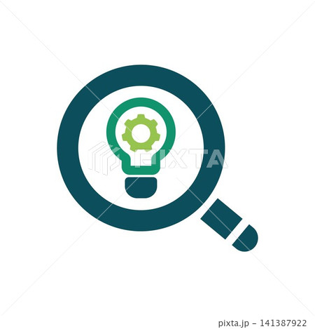 Research and Innovation Analysis Magnifying Glass Icon Vector Illustration 141387922