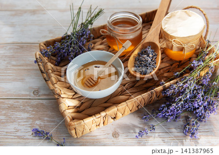 Honey and lavender for natural health and wellness 141387965
