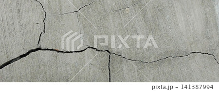 Cracked concrete wall texture background 141387994